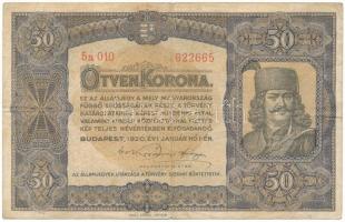 1920. 50K "5a 010 622665", "Orell Füssli Zürich" nyomdahely jelöléssel T:F Adamo K25