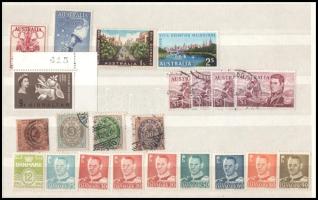 Kis vegyes külföldi összeállítása, benne 85 db bélyeg A4-es berakólapon