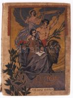 Petőfi-album. Adatok, okmányok és képek Petőfi Sándor diadalútjáról. A "Pesti Napló" előfizetőinek készült kiadás. (Bp. 1907), Hornyánszky-ny., 1 t.+ 140 p.+ 10 (színes műmellékletek, feliratozott hártyapapírral) t. Kiadói aranyozott, festett, dombornyomott, szecessziós egészvászon-kötés, kissé koszos, sérült borítóval és gerinccel, szétváló fűzéssel, helyenként sérült lapokkal, a lapok egy része kijár.
