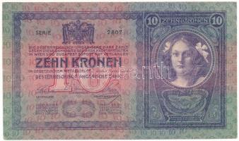 Csehszlovákia 1904. 10K "2807 005042" csehszlovák 10h bélyeggel felülbélyegezve T:F
Czech...