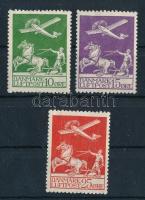 Dánia 1925 Légiposta sor Mi 143-145 (Mi EUR 100.-) (Mi 145 rozsda pötty / stain spot)