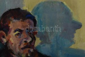 Jelzés nélkül: Színes portré. Olaj, farost. Jobb alsó sarkában apró felületi sérüléssel. 60x40 cm