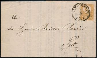 1871 Kőnyomat 2kr komplett nyomtatványon, kiállítási minőségben / 2kr on complete printed matter "ALT-ORSOVA" - Pest