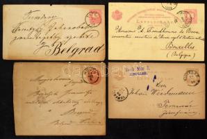 428 db díjjegyes küldemény a krajcáros időszakból, dobozban