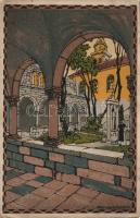 Trogir (Traú) cloister yard litho s: Hans Kalmsteiner