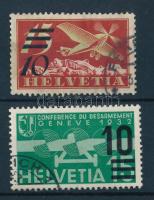 Svájc 1935 Légiposta sor Mi 285-286 b (Mi EUR 155.-)