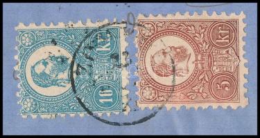 1871 Kőnyomat 10kr és Réznyomat 5kr vegyes bérmentesítés ajánlott levélen. / Mi 4 + 10 mixed frankin...