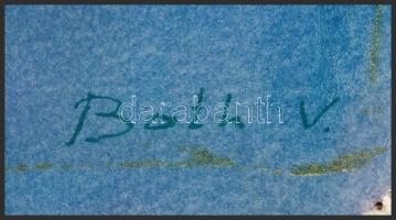 Both V jelzéssel: Csendélet. Akvarell, papír, kissé sérült, 25×35 cm