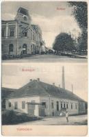 1911 Turdossin, Turdosin, Tvrdosín (Árva); Sétatér, Városháza, Gombgyár / promenade, town hall, button factory (EB)
