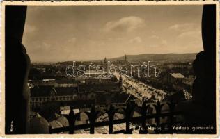 1940 Marosvásárhely, Targu Mures; Vedere generala / látkép, automobilok / general view, automobiles + "1940 Marosvásárhely visszatért" So. Stpl