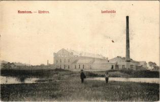 1908 Komárom, Komárno; Újváros, Lenfonoda. E.D.K. Pannonia 907-23. / flax spinning mill, factory (EB)