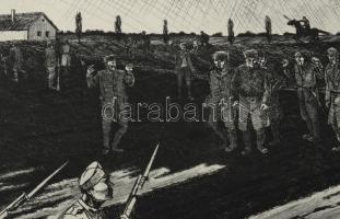 Novák Lajos (1927-1989): Az ellenforradalmi csapatok szétverése Kecskeméten, 1919 április 24-én. Réz...