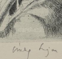 Csáky Lajos (1950-): Forrongások Kiskunfélegyházán, 1918. február 24-26. Rézkarc, papír, jelzett, la...