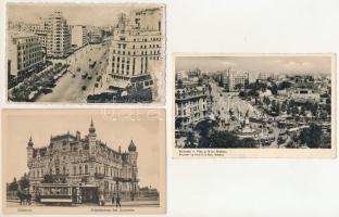 Bucharest, Bukarest, Bucuresti, Bucuresci; 5 pre-1945 town postcards: tram