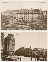 Bucharest, Bukarest, Bucuresti, Bucuresci; 5 pre-1945 town postcards: tram