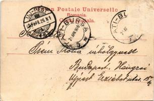 1900 Galati, Galatz; Vapoare spre incarcare. Max Ekstein / port, ships for loading (Rb)