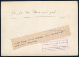 1935 "Igen, igen, a bor jó!" A bécsi "Wiener Haurigen" étterem és tavernában kés...