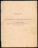 cca 1920 Áttekinthető időrendi táblázatok. A világháborúnak hadszinterek szerint csoportosított hadi eseményeiről. 1914-1918. Azonosítatlan mellékletek, foltos, 5 sztl. lev.