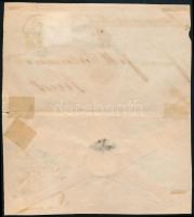 1873 Könyvnyomatos 3kr díjjegyes boríték Réznyomat 2kr és 10kr díjkiegészítéssel ajánlott küldeményk...