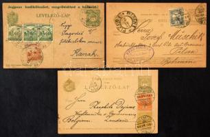 115 db magyar díjjegyes küldemény, köztük 15 db díjkiegészített