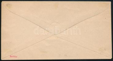 1871 Kőnyomatos használatlan 15kr díjjegyes boríték (IV. típus) / 15kr PS-cover, unused, type IV.
S...