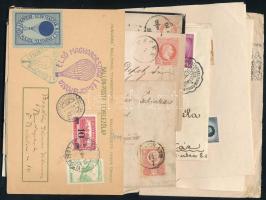 12 darabos levéltétel: 3 db klasszikus és 9 db 1920-45 közötti, köztük ballonposta, emlékbélyegzős lapok is