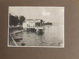 cca 1914 Adriai nyaralás képei, Abbázia, Velence, 42 fotó és fotólap. Haránt-alakú, fűzött papír fot...