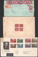 1945-1961 82 db küldemény, köztük díjjegyesek, FDC-k, Roosevelt sor, inflációs levelek is