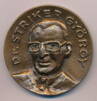 1994. "Dr. Striker György / Méréstechnikai és Automatizálási Tudományos Egyesület" bronz emlékérem hátoldalán évszám gravírozással (60mm) T:AU