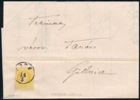 ~1868 Nyomtatvány 2kr bérmentesítéssel Pestről Göllniczre, sok híres ember, köztük Klapka György tábornok nyomtatott aláírásával / Printed matter with 2kr