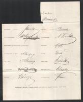 ~1868 Nyomtatvány 2kr bérmentesítéssel Pestről Göllniczre, sok híres ember, köztük Klapka György táb...