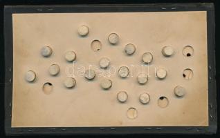 cca 1942-1944 Magyarország légó körzetei, a városok neveinél forgatható, váltható színekkel, 6 tű, a...