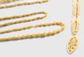 8 darab faragott csont nyaklánc