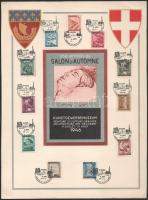 Ausztria 1946 4 db emléklap teljes sorral