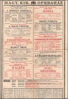 1935 A Magyar Királyi Operaház műsorplakátja, hajtva, szép állapotban, 48×32 cm