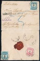 1878 Ajánlott levél 5kr + 2 x 10kr bélyeggel bérmentesítve / Registered cover with 5kr + 2 x 10kr "ALSÓ-ALAP" (Gudlin 200p) - Budapest