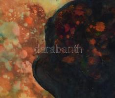 Kőrösi Papp Kálmán (1940): "Kozmikus figurációk". Akril, vászon, jelzett a hátoldalán. 70x...