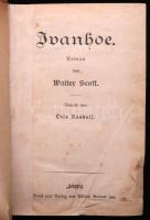 Scott, Walter: Ivanhoe. Roman von - -. Deutsch von Otto Randolf. Leipzig,én.,Philipp Reclam, 453+3 p. Német nyelven. Szecessziós, virágmintás átkötött, könyvkötői egészvászon-kötésben, javított címlappal.
