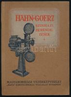 1925 Hahn-Goerz színházi berendezések (magyar vezérképviselet HAFA) termékkatalógusa, színházi vetítőgépek, világítás, rajzokkal gazdagon illusztrálva, magyar nyelven, szép állapotban, 71p