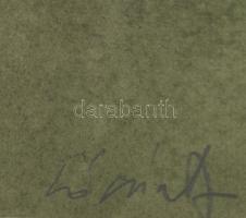 Lóránt János Demeter (1938-): Táj. Akvarell, papír, jelzett. Üvegezett fakeretben, 33x47,5 cm