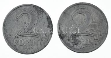 1946-1947. 2Ft Al "Kossuth-címer" (2xklf) T:VF,F, oxidáció
Adamo F6, F7