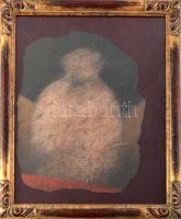 Muzsnay Ákos (1945-): Alak (cím nélkül), 1994. Vegyes technika, papír, jelzett. Üvegezett fakeretben, 42x33 cm