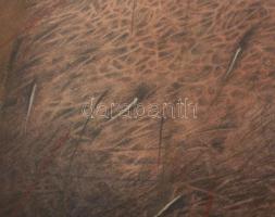 Muzsnay Ákos (1945-): Alak (cím nélkül), 1994. Vegyes technika, papír, jelzett. Üvegezett fakeretben...