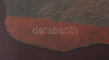 Muzsnay Ákos (1945-): Alak (cím nélkül), 1994. Vegyes technika, papír, jelzett. Üvegezett fakeretben...