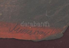 Muzsnay Ákos (1945-): Alak (cím nélkül), 1994. Vegyes technika, papír, jelzett. Üvegezett fakeretben...