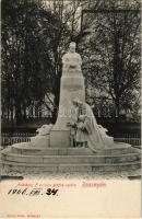 1906 Rozsnyó, Roznava; Andrássy Franciska grófné szobra. Falvi Jenő kiadása / statue, monument (EK)