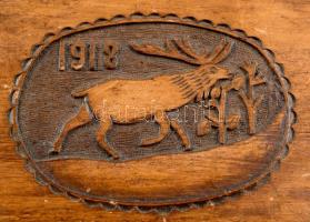 1918 Háborús emlék: az Ostffyasszonyfai Hadifogolytáborban orosz fogoly által faragott, fából készül...