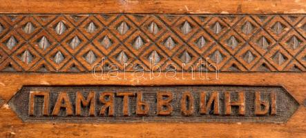 1918 Háborús emlék: az Ostffyasszonyfai Hadifogolytáborban orosz fogoly által faragott, fából készül...