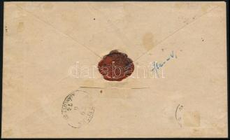 1875 2 x Réznyomat 15kr ajánlott expressz levélen / 2 x Mi 12 on registered express cover "KOLO...