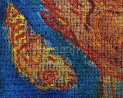 Kurucz István András (1960-): Halak. Olaj, vászon, rétegelt lemezen, jelzett a hátoldalon. Fakeretbe...